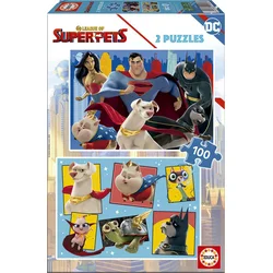 Educa - Puzzle 2x100 DC Liga supermazličkov - 100 kosov