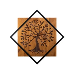 Atelier Del Sofa Zidna dekoracija Tree, 54x54 cm, Smeđe boje