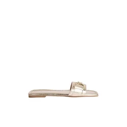 Trendyol Shoes Ženske papuče Takss25Te00015, Zlatne boje
