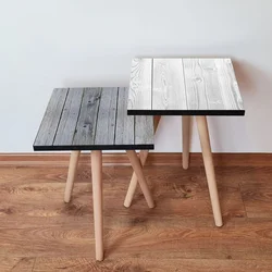 Hanah Home Set klub stočića 2Shp449, 2 komada, Sivi i beli