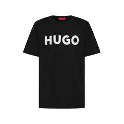 HUGO Majica Dulivio črna/bela