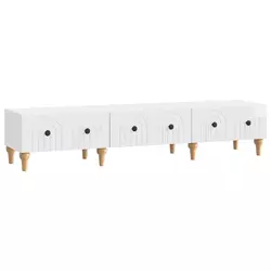 TV ormar s ladicama Bijela visokog sjaja 147 x 34,5 x 30 cm
