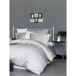 De Light Grey Satin Set Posteljine