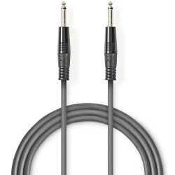NEDIS COTH23000GY15 Mono audio kabl, 6.35 mm Muski na 6.35 mm Muski, Nickel Plated, 1.50 m, Okrugli, PVC
