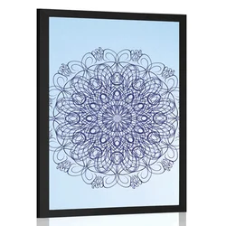 Plakat abstraktna rožasta Mandala - 40x60 white