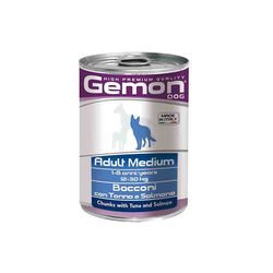 GEMON Vlažna hrana za srednje rase pasa Adult medium chunks with tuna and salmon, 415 g