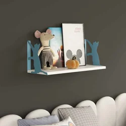 HANAH HOME Zidna polica Tiger Cat Blue