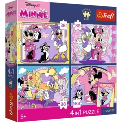 Trefl - Puzzle 4x88 Minnie Mouse: Čarobni trenutki - 1 - 39 kosov