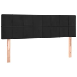 Vidaxl Posteljno vzglavje črna 144x5x78/88 cm žamet