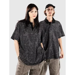 Lurking Class Web Skull Rugby Shirt charcoal