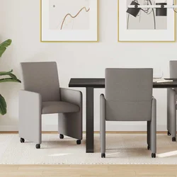 Blagovačke stolice s kotačima 2 pcs Sivo-smeđa 57 x 66 x 94 cm