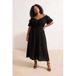 Trendyol Curve Ženska haljina Tbbss26Ah00034, Crna