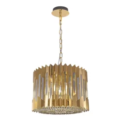 Luster na lancu RITZ 7xE14/40W/230V, prečnik 42 cm, zlatna