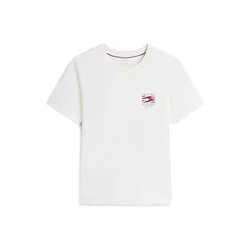 TOMMY HILFIGER Majica Wavy Flag mornarska/rdeča/off-bela