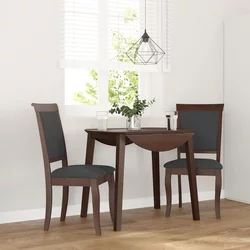 vidaXL Jedilni stoli z blazinami 2 kosa Brown Solid Wood Rubber