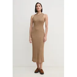 Obleka Tommy Hilfiger rjava barva, WW0WW43999