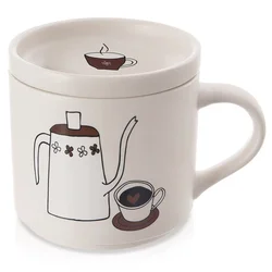 Northix Porcelanasta skodelica s pokrovom 420 ml