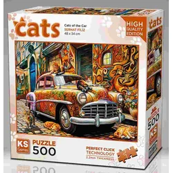 KS Games - Puzzle Mačke v avtu - 500 kosov