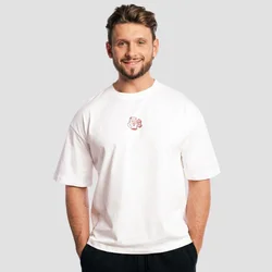 GymBeam Shaker Boxy T-shirt White