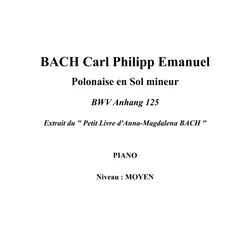 BACH C.PH.E.:SONATE G MOL NOTE