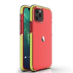 Futrola Spring clear TPU za Apple iPhone 12 Pro - Žuta KP8646