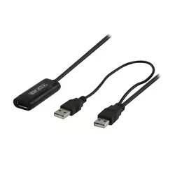 Kabl USB 2.0 AM - USB AF, 10m (sa dodatnim USB AM za napajanje)