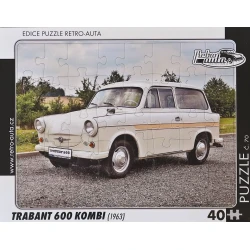 RETRO-AUTA Puzzle št. 70 Trabant 600 Kombi (1963) 40 kosov