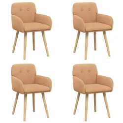 Trpezarijske stolice 4 pcs Bouclé Bež 59 x 57 x 85 cm