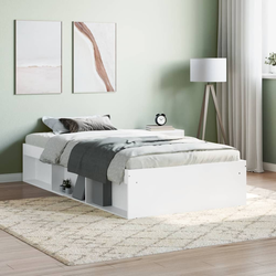 vidaXL Posteljni okvir bel 100x200 cm