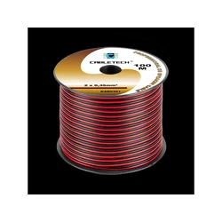 CABLETECH Zvočniški kabel 2x 0,35mm CU črno-rdeč (100m)