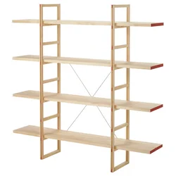 IKEA PS 2026 Spojene police, borovina, 160x35x161 cm