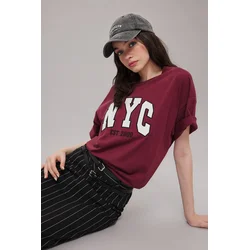 Trendyol Milla Ženska majica TWOSS25TS00069, Bordo