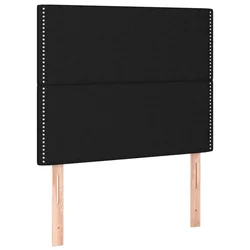 Vidaxl Vzglavje postelje črno 90x5x118/128 cm blago
