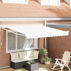 Povlačivi tende Bijela 350 x 250 cm 100% Poliester i Aluminij