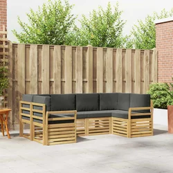 Set vanjskih sofa 6 pcs Bijela i antracit 245 x 130,5 x 73 cm