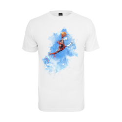 Basketball T-shirt with clouds white