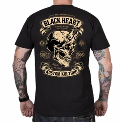 Majica moška - DEVIL SKULL - BLACK HEART - 673