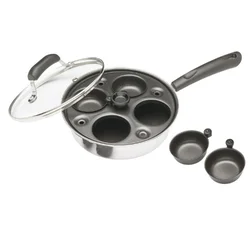 Frying pan for Benedict eggs, with lid, 21 cm - Kitchen Craft