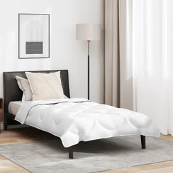 Vidaxl Komplet odej z blazino 2 pcs Bela Mikrofibra