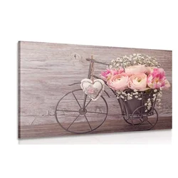 Slika čudovite rože v vintage vazi - 60x40