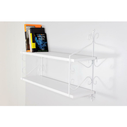 HANAH HOME Zidna polica Seramoni 2li Shiny White