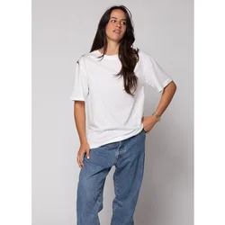 Organic bela majica - Organic boyfriend tee off white