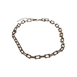 Robust chain necklace made of antique brass