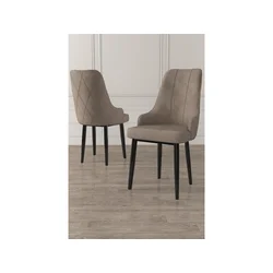 HANAH HOME Set 4 stolice Trex Cappuccino Black