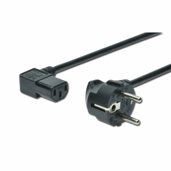 Kotni napajalni kabel Basic - 3 m - črn