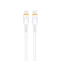 S-link SW-C130 beli kabl USB-C (muški) na USB-C (muški) 1m