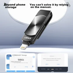 Eaget USB Flash memorija, 256GB, USB 3.0, Lightning, Crna