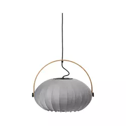 Halo Design 746354 - Luster na sajli DC 1xE27/40W/230V prečnik 40 cm siva/hrast
