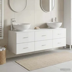 Set namještaja za kupaonicu 3 kom. Bijela 49,5 x 44,5 x 65 cm