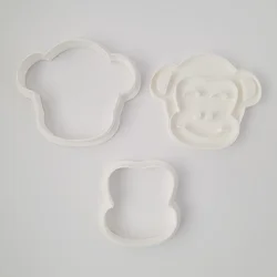KREATIVNI SLATKIŠI Modla za kolače i ukrase Majmun, 10 cm, Bela